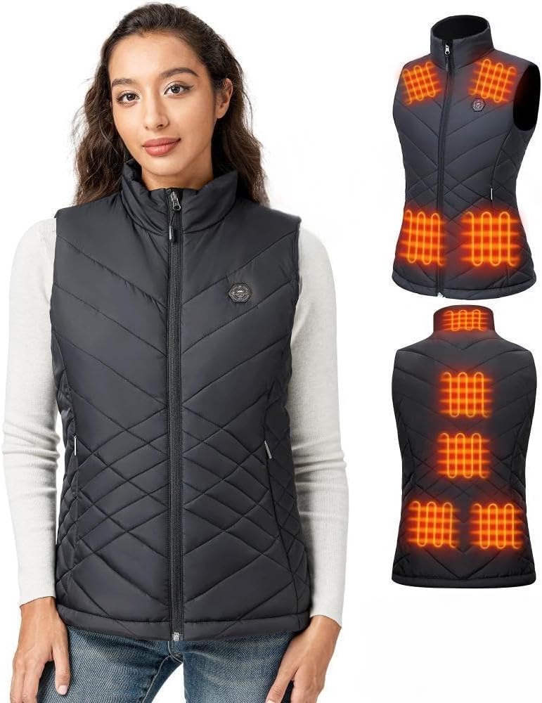 GOTOBI Store Women's Heated Vest with 16000mAh 7.4V Battery,9 Heating Zones, 4-in-1 Intelligent Switch with Light-Off - Image 1